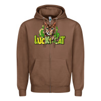 Chestnut Lucky cat St. Patrick's Zipper Hoodie - HowdyJamesFarm