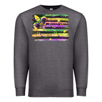 Charcoal Heather mardi gras Premium Sweatshirt - FaDigitalArtStudio