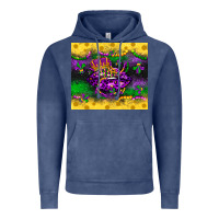 Vintage Denim mardi gras lips Vintage Hoodie - LillyAllenDesigns