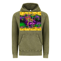 Vintage Olive mardi gras lips Vintage Hoodie - LillyAllenDesigns