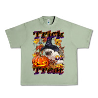 Oil Green Halloween Hedgehog Trick Or Treat Urban Heavy Tee - LillyAllenDesigns