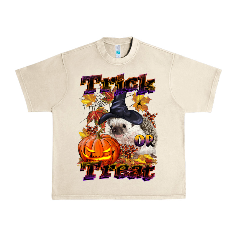 Halloween Hedgehog Trick Or Treat Urban Heavy Tee by LillyAllenDesigns | Teevron