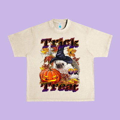 Halloween Hedgehog Trick Or Treat Urban Heavy Tee Designed By Lillyallendesigns
