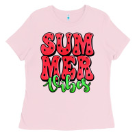 Bubblegum Pink summer vibes watermelon Ladies Tee - Jasminsmagicworld