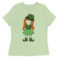 Matcha leprechaun girl faceless Ladies Tee - MaliasSmallBusiness