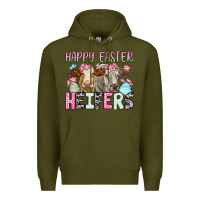 Army Green Happy Easter Heifers Premium Hoodie - OliviaCreatesArt