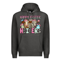 Charcoal Heather Happy Easter Heifers Premium Hoodie - OliviaCreatesArt