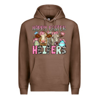Chestnut Happy Easter Heifers Premium Hoodie - OliviaCreatesArt