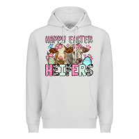 Dove Grey Happy Easter Heifers Premium Hoodie - OliviaCreatesArt