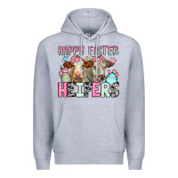 Heather Grey Happy Easter Heifers Premium Hoodie - OliviaCreatesArt