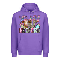 Purple Happy Easter Heifers Premium Hoodie - OliviaCreatesArt