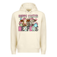 Sandshell Happy Easter Heifers Premium Hoodie - OliviaCreatesArt