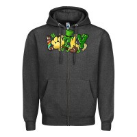 Charcoal Heather lucky pet  St. Patrick's Zipper Hoodie - HowdyJamesFarm