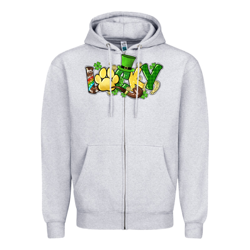 Lucky Pet  St. Patrick's Zipper Hoodie by HowdyJamesFarm | Teevron