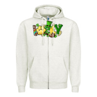 Oatmeal Heather lucky pet  St. Patrick's Zipper Hoodie - HowdyJamesFarm