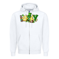 White lucky pet  St. Patrick's Zipper Hoodie - HowdyJamesFarm