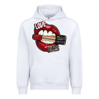 White Love Bites Urban Hoodie - SublimationCraftShop