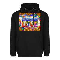 Black Western Choose Love Tumbler Heavyweight Hoodie - BundleAndBundleShop