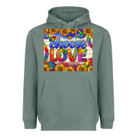 Sage Western Choose Love Tumbler Heavyweight Hoodie - BundleAndBundleShop