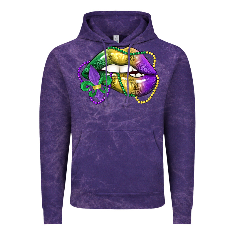 Mardi Gras Lips Vintage Hoodie by LillyAllenDesigns | Teevron