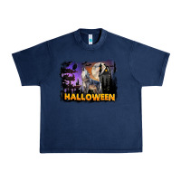 Navy Halloween Wolf Urban Heavy Tee - LillyAllenDesigns