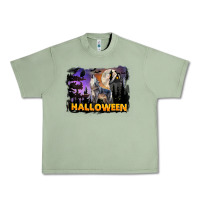 Oil Green Halloween Wolf Urban Heavy Tee - LillyAllenDesigns