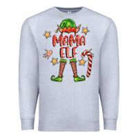 Heather Grey mama elf Premium Sweatshirt - FaDigitalArtStudio