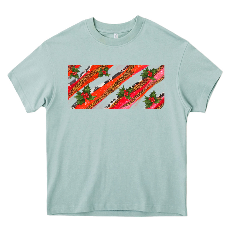Leopar And Cowhide With Mistletoe Heavy Core Tee by AdoDesignShop | Teevron