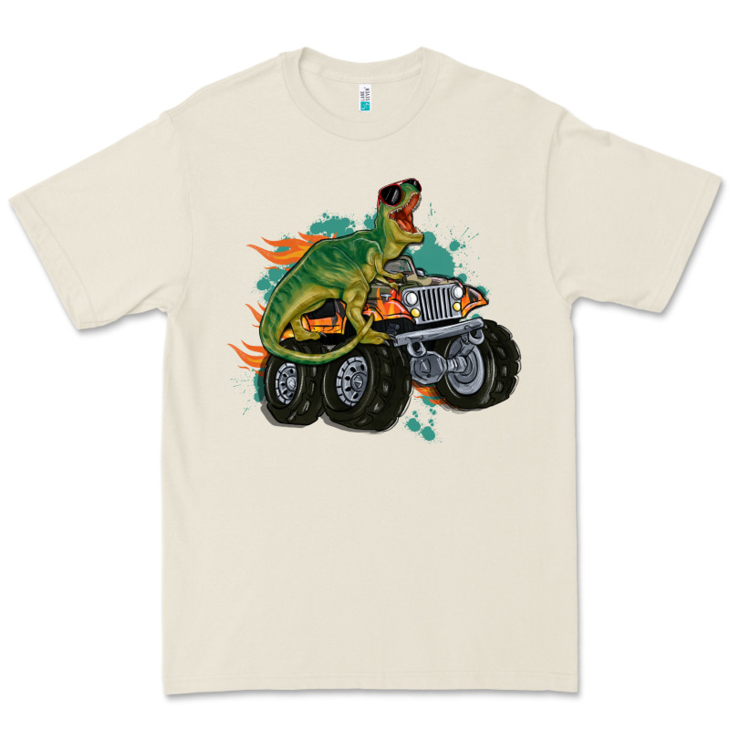 Monster Truck And T Rex Dinosaur Premium Tee by MaliasSmallBusiness | Teevron