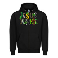 Black Jesus junkie St. Patrick's Zipper Hoodie - CowGirlArtShop