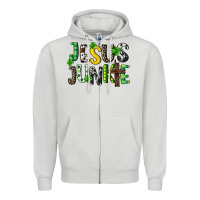 Dove Grey Jesus junkie St. Patrick's Zipper Hoodie - CowGirlArtShop