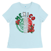 Baby Blue mexico Ladies Tee - MaliasSmallBusiness