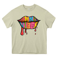 Mossy summer vibes lips Heavy Core Tee - Jasminsmagicworld