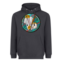 Smoke baseball with sunflower round earrings Heavyweight Hoodie - BundleAndBundleShop