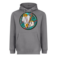 Storm baseball with sunflower round earrings Heavyweight Hoodie - BundleAndBundleShop