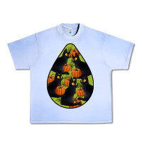 Grape Ice Black Cat Halloween Teardrop Urban Heavy Tee - LillyAllenDesigns