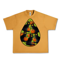 Peanut Butter Black Cat Halloween Teardrop Urban Heavy Tee - LillyAllenDesigns