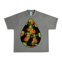 Tornado Black Cat Halloween Teardrop Urban Heavy Tee - LillyAllenDesigns