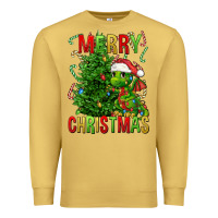 Antique Gold merry christmas dragon Premium Sweatshirt - FaDigitalArtStudio