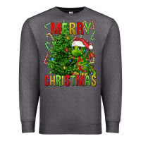 Charcoal Heather merry christmas dragon Premium Sweatshirt - FaDigitalArtStudio