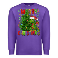 Purple merry christmas dragon Premium Sweatshirt - FaDigitalArtStudio