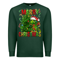 Sports Green merry christmas dragon Premium Sweatshirt - FaDigitalArtStudio