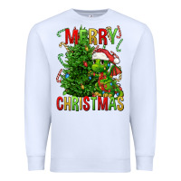 White merry christmas dragon Premium Sweatshirt - FaDigitalArtStudio
