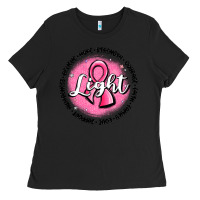 Black fight breast cancer Ladies Tee - MaliasSmallBusiness