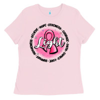 Bubblegum Pink fight breast cancer Ladies Tee - MaliasSmallBusiness
