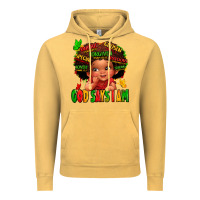 Vintage Mustard god says i am juneteenth kid Vintage Hoodie - LillyAllenDesigns