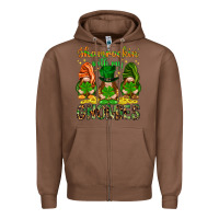 Chestnut Shamrockin' with my gnomies St. Patricks day Zipper Hoodie - HowdyJamesFarm