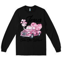 Black Leopard Floral Pink Car Jesus Take The Wheel Long Sleeve Tee - Bettercallsaul