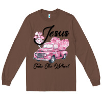 Chestnut Leopard Floral Pink Car Jesus Take The Wheel Long Sleeve Tee - Bettercallsaul