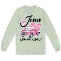Matcha Leopard Floral Pink Car Jesus Take The Wheel Long Sleeve Tee - Bettercallsaul